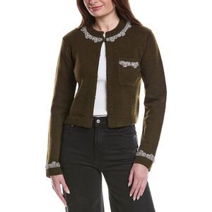 Endless Rose Womens  Jewel Cardigan, Green